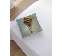 Декоративная наволочка на молнии JoyArty Аэростат с корзиной 45x45 см sl_66711