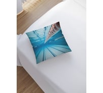 Декоративная наволочка на молнии JoyArty Бассейн под водой 45x45 см sl_28408