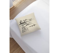 Декоративная наволочка на молнии JoyArty Прогулка на лодке в Японии 45x45 см sl_389517