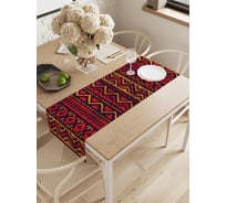 Водоотталкивающая дорожка на стол JoyArty Африканская геометрия 145x40 см ptt_414080