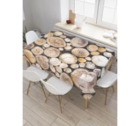 Прямоугольная водоотталкивающая скатерть на стол JoyArty Срубы деревьев 120x145 см tcox_35963_120x145