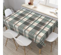 Прямоугольная водоотталкивающая скатерть на стол JoyArty Современная клетка 120x145 см tcox_sd2840_120x145