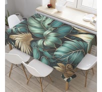 Прямоугольная тканевая скатерть на стол с рисунком JoyArty Золотые листья 120х145 см tc_sd1801_120x145