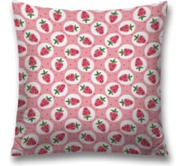 Наволочка декоративная на молнии, чехол на подушку JOYARTY "Клубничная композиция” 45x45 см sl_413929