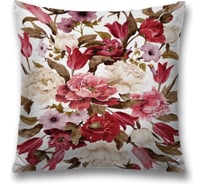 Наволочка декоративная на молнии, чехол на подушку JOYARTY "В роскошных цветах” 45x45 см sl_1459