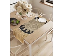 Дорожка водоотталкивающая на стол JOYARTY "Соломенное покрывало" 145x40 см, ptt_413990