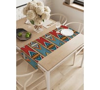 Дорожка водоотталкивающая на стол JOYARTY "Этнические полоски" 145x40 см, ptt_414062