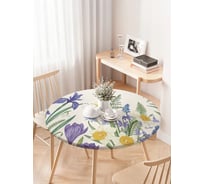 Скатерть на кухонный стол JOYARTY "Краски лета", круглая на резинке, диаметр 75-100 см, серия 44993 frtc_422898_120x120