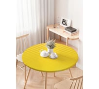 Скатерть на кухонный стол JOYARTY "Мед из сот", круглая на резинке, диаметр 75-100 см frtc_84745_120x120