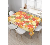 Прямоугольная тканевая скатерть на стол с рисунком JOYARTY "Осенние кленовые листья" 120 на 145 см tc_85021_120x145