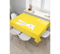 Прямоугольная водоотталкивающая скатерть на стол JOYARTY "Пасхальный кролик" 120x145 tcox_17404_120x145