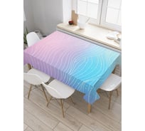 Прямоугольная тканевая скатерть на стол с рисунком JOYARTY "Градиентные волны" 145 на 180 см tc_69991_180x145