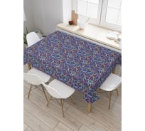 Прямоугольная тканевая скатерть на стол с рисунком JoyArty "Контуры боулинга" 145 на 180 см tc_55847_180x145