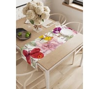 Дорожка водоотталкивающая на стол JoyArty "Письмо в бабочках" 145x40 см, серия 8 марта ptt_11030