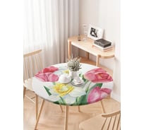 Скатерть на кухонный стол JoyArty "Весенний букет", круглая на резинке, диаметр 75-100 см, серия 44993 frtc_422919_120x120
