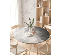 Скатерть на кухонный стол JoyArty "Призма моно", круглая на резинке, диаметр 105-120 см frtc_60847_140x140