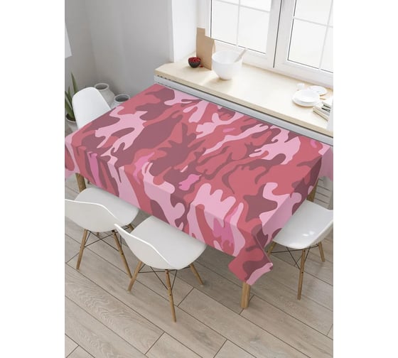 Прямоугольная тканевая скатерть на стол с рисунком JoyArty "Девичий камуфляж" 145 на 180 см tc_34630_180x145 1
