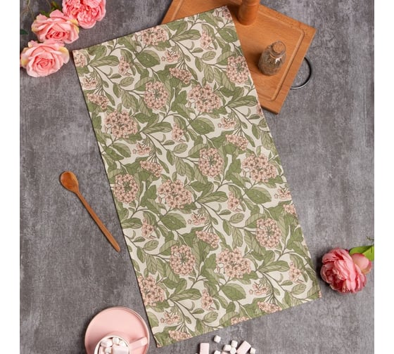 Полотенце Этель Spring garden 40x73 см, 100% хл, саржа 190 гр/м2 7560427