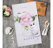 Полотенце Этель "Котики" 40x73 см, 100% хл, саржа 190 гр/м2 4682707