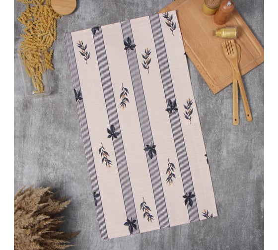 Полотенце Этель "Leaves" 40x73 см, 100% хл, репс 220 гр/м2 10283399 1