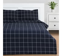 Комплект постельного белья Этель 2 сп "Клетка" цв. черный 175х215, 200х220, 50х70-2 шт, бязь, 125 г/м2 9355713