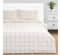 Комплект постельного белья Этель 2 сп "Клетка" цв. бежевый 175х215, 200х220, 50х70-2 шт, бязь, 125 г/м2 9355725 34582699
