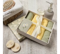 Набор махровых салфеток Этель Ромашки 30x30 см -5шт, 100% хл, 340гр/м2 10243071