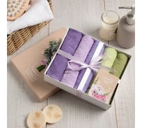 Набор махровых салфеток Этель Самой прекрасной 30x30 см -5шт, 100% хл, 340гр/м2 4320595