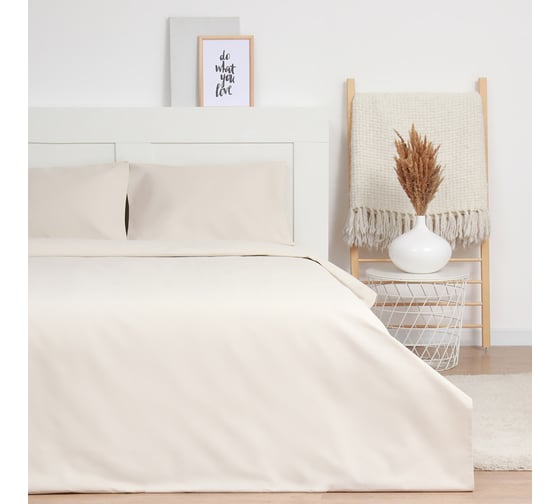 Комплект постельного белья LoveLife 2 спальный, Ivory 175х215см, 200х225см, 50х70см-2шт, 100% хлопок, сатин, 125г/м 10366227