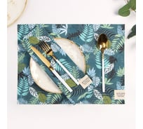 Набор салфеток Этель Папоротник 30x40 см - 2 шт, 80% хл, 20% пэ, сатин 110 г/м2 9596561