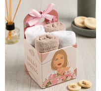 Набор декоративных махровых салфеток Этель Spring 30x30 см-4шт, хлопок, 340 г/м2 7653165