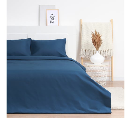 Комплект постельного белья LoveLife 2 спальный, Sea depth 175х215см, 200х225см, 50х70см-2шт, 100% хлопок, сатин, 125г/м 10366215 1