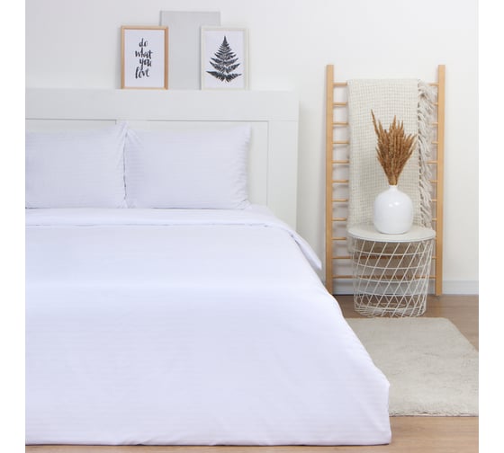 Комплект постельного белья LoveLife евро White lines 200х217 см, 230х240 см, 50х70 см -2 шт, страйп-сатин, 100% п/э 10253918 1