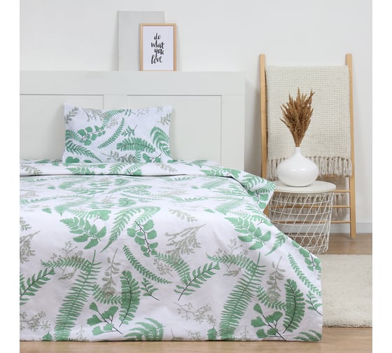 Комплект постельного белья LoveLife 1. 5 спальный, Гербарий 147х210, 150х215, 50х70 -1 шт, 100% хлопок, бязь 120 г/м2 10223709