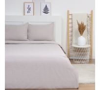 Комплект постельного белья LoveLife дуэт Beige line 143х215см-2 шт, 230х240см, 50х70см-2 шт, страйп-сатин, 100% п/э 10253913