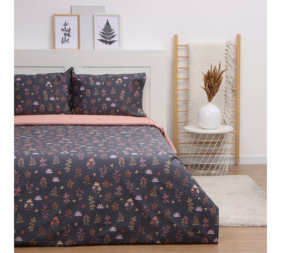Комплект постельного белья LoveLife дуэт Flower morning 143х215см-2шт, 225х240см, 50х70см-2шт 100% хл, сатин 125г/м² 1027792 10277929 1