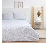 Комплект постельного белья LoveLife 1,5 спальный, Цветочки, 143х215см, 150х225см, 50х70см-2шт, 100% хлопок, сатин, 125г/м² 10283982