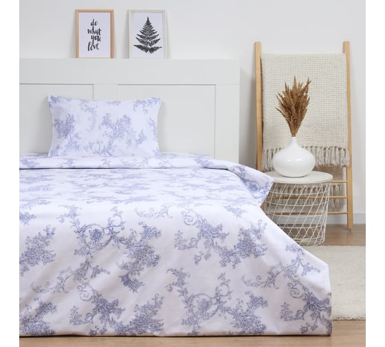 Комплект постельного белья LoveLife 1. 5 спальный, Вьюнок 147х210, 150х215, 50х70 -1 шт, 100% хлопок, бязь 120 г/м2 10223707