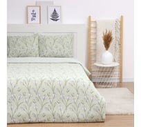 Комплект постельного белья LoveLife евро Tulips 200х220см, 225х240см, 50х70см-2шт, жатка, 100% п/э, 100гр/м2 10322876