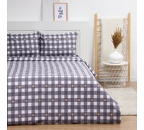 Комплект постельного белья LoveLife 2 спальный, Life, 175х215см, 200х225см, 50х70см-2шт, 100% хлопок, сатин, 125г/м² 10283993