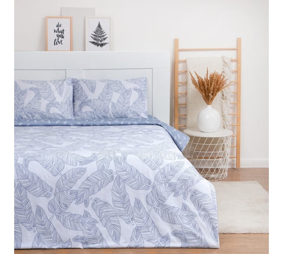 Комплект постельного белья LoveLife 1,5 спальный, Feathers 143х215см, 150х225см, 50х70см-2шт, 100% хлопок, сатин, 125г/м² 9305082 1
