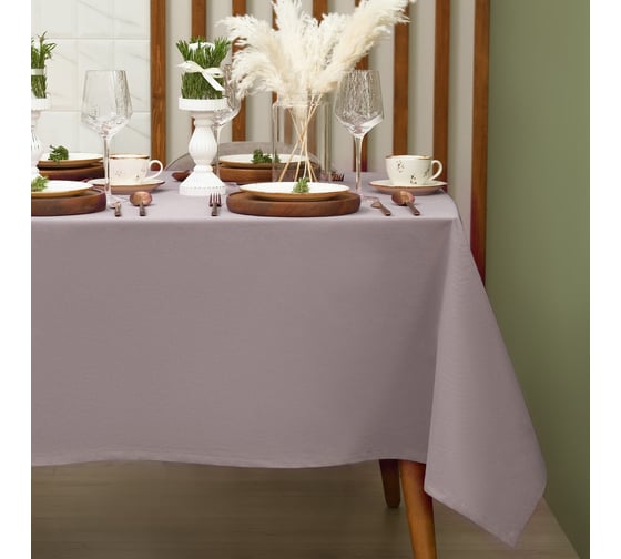 Скатерть Этель Kitchen 150x250 +/-5 см, цвет сиреневый, 100% хл, саржа 220 г/м2 7865971 1
