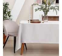Скатерть Этель Зигзаг цвет серебро, 142х220 +/-3 см, 115 ±10 гр, 100% 7097400