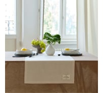 Дорожка Этель ECO, цвет молочный, 40x136 см, 70% хл, 30% лен, 190 г/м2 9631136