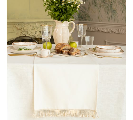 Дорожка на стол Этель Home and linen 40x150 см, лен 56% , хлопок 44% 405 г/м2 10300777