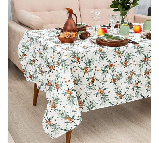 Скатерть Этель Berry garden 149x110 см, 100% хл, репс 210 г/м2 7560447 1