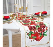 Дорожка на стол Этель Гранаты 40х146 см, 100% хл, саржа 190гр/м2 4026192