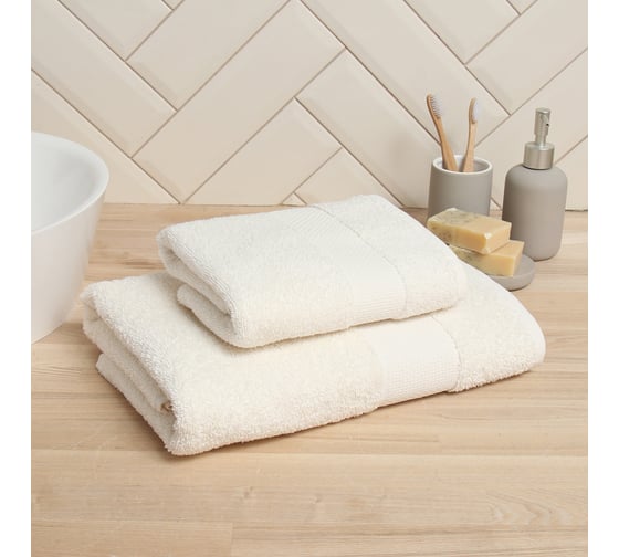 Полотенце махровое LoveLife Нежность 70х140 см, цвет белый, 100% хлопок, 450 гр/м2 9424226 1