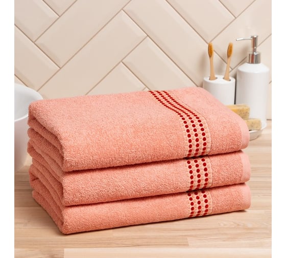 Полотенце махровое LoveLife Адажио 70х140 см, пудровый, 100% хл, 450 гр/м2 6784049 1