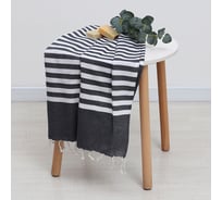 Полотенце пештемаль LoveLife Marine, цвет черный, 75x170 см, 80% хл, 20% пэ, 190 г/м2 10424759